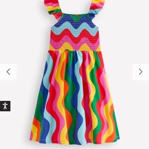NWT! Boden Girl’s Willa Shirred Jersey Dress
Multi Wave Stripe Size 12-13 Years